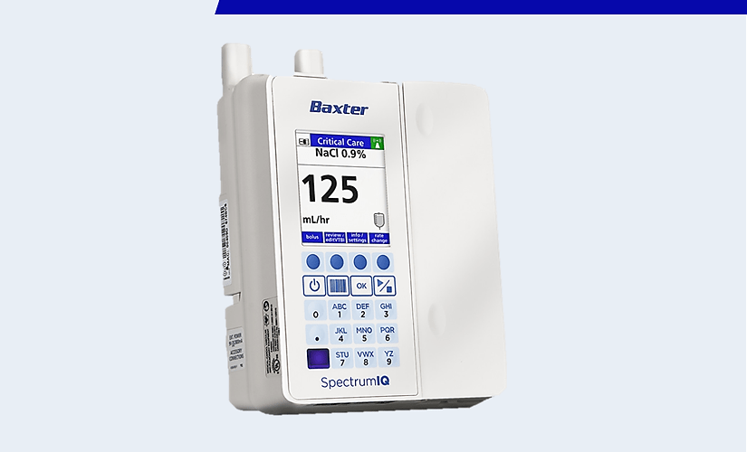 Baxter Healthcare Spectrum IQ IV Pump - Front panel mount cracks