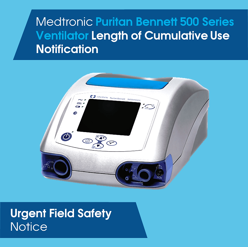 Medtronic PB500 Series Ventilators Length of Cumulative Use